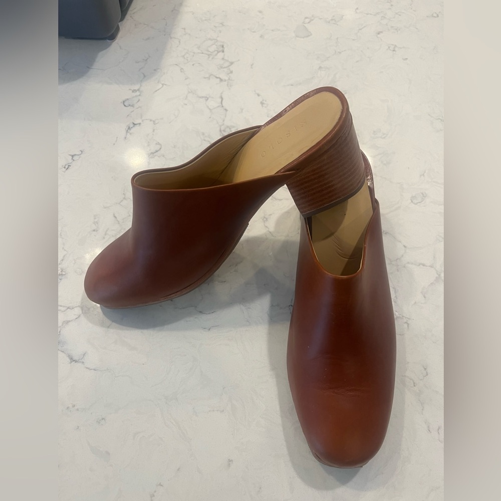 Brown mules! 2inch heels. Never worn outside